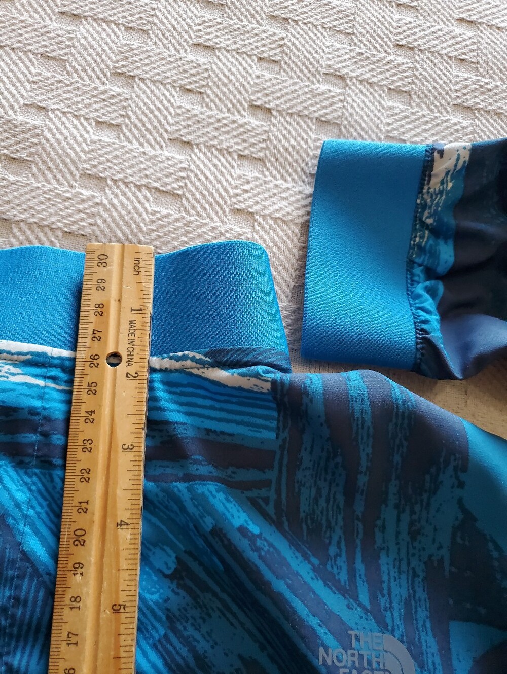 The North Face Rapido Running Jacket Blue Abstract Windbreaker Medium Gorpcore - Picture 9 of 12
